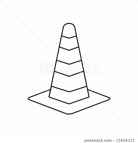 Traffic cone icon, outline style 25656321