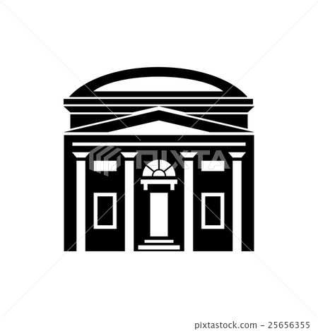 Building with a round roof icon, simple style Building with a round roof icon, simple style 25656355