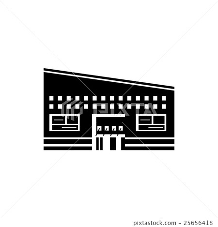 Modern building icon, simple style Modern building icon, simple style 25656418