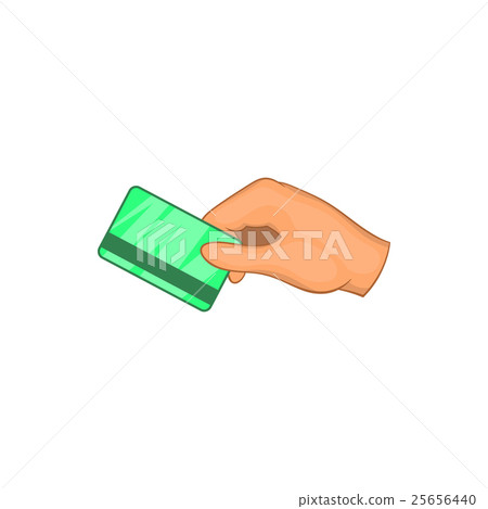 Hand with hotel room key card icon Hand with hotel room key card icon 25656440