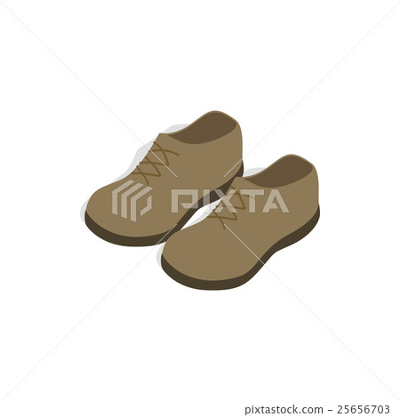 Male shoes icon in isometric 3d style Male shoes icon in isometric 3d style 25656703