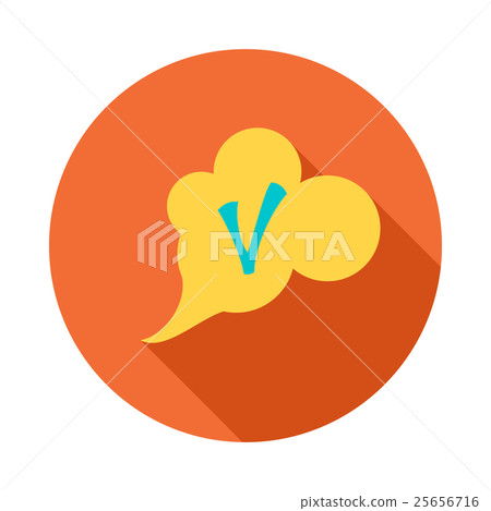 Checkmark in cloud icon, flat style Checkmark in cloud icon, flat style 25656716