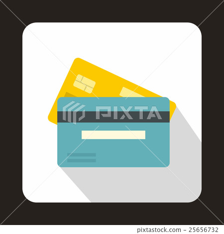 Credit card icon, flat style 25656732