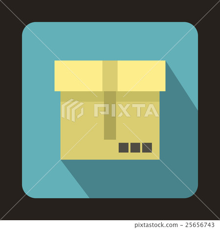 Box icon, flat style 25656743