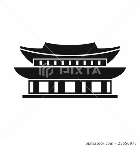 Gyeongbokgung palace, Seoul icon, simple style Gyeongbokgung palace, Seoul icon, simple style 25656975