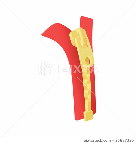 Zipper with lock icon, cartoon style Zipper with lock icon, cartoon style 25657350