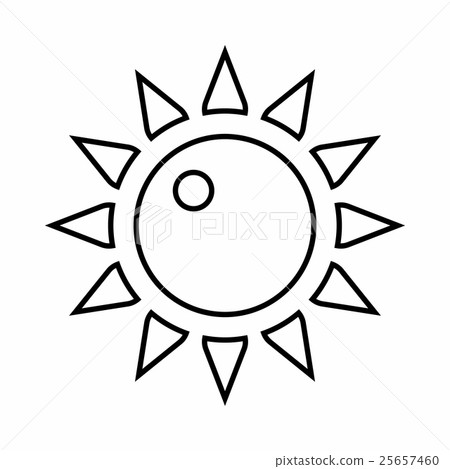 Sun icon, outline style Sun icon, outline style 25657460