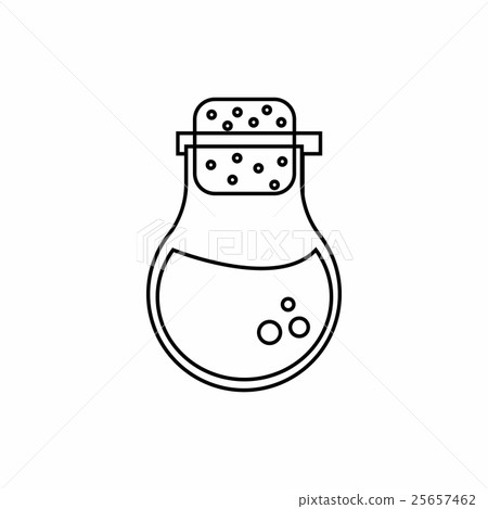 Flask of liquid icon, outline style 25657462