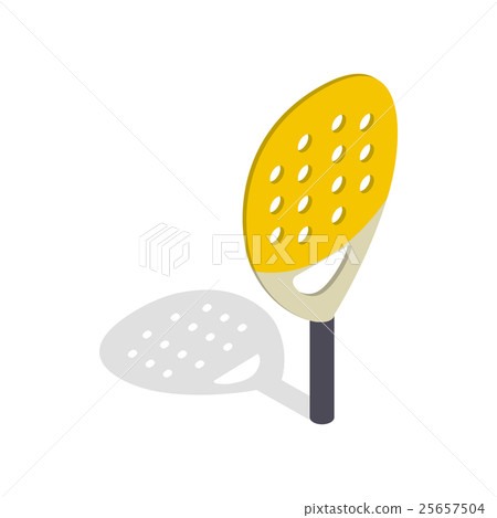 Paddle match racket, isometric 3d style 25657504