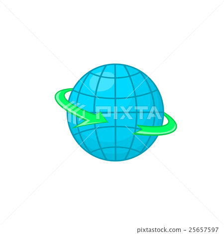 Globe and round the world arrow symbol icon Globe and round the world arrow symbol icon 25657597