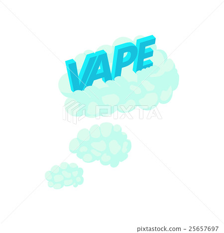 Vape clouds icon in cartoon style 25657697