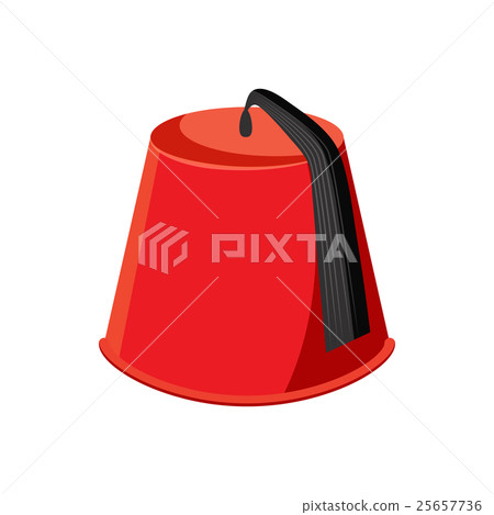 Turkish hat, fez icon in cartoon style 25657736