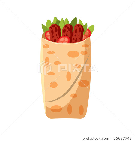 Shawarma icon in cartoon style 25657745