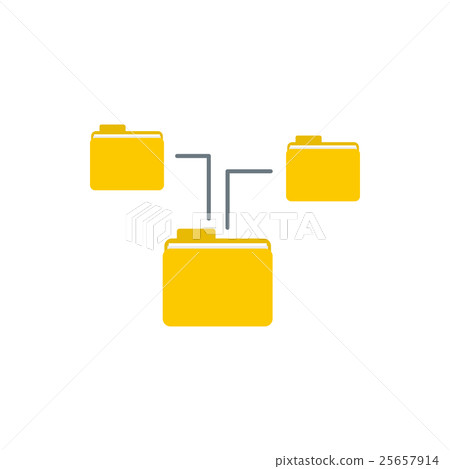 Folders structure icon, flat style - Stock Illustration [25657914] - PIXTA