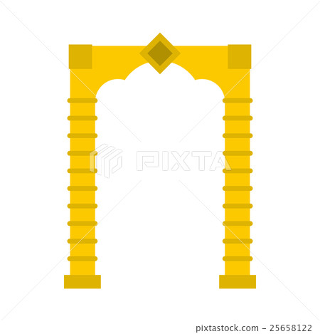 Yellow arch icon, flat style Yellow arch icon, flat style 25658122