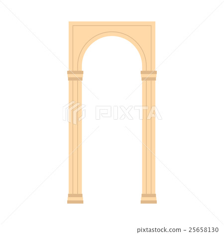 Antique portal icon, flat style Antique portal icon, flat style 25658130