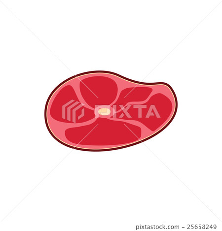 Piece of meat icon, flat style 25658249
