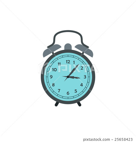 Alarm clock icon in flat style - Stock Illustration [25658423] - PIXTA