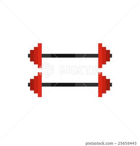 Two barbells icon in flat style 25658443