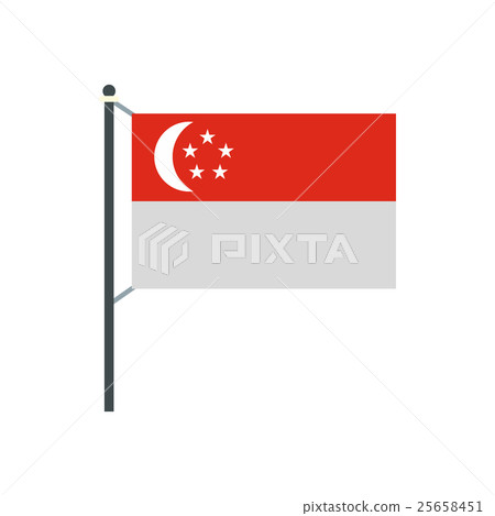 Flag of Singapore icon in flat style Flag of Singapore icon in flat style 25658451