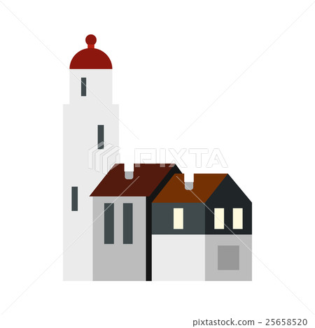 White church, Netherlands icon, flat style White church, Netherlands icon, flat style 25658520