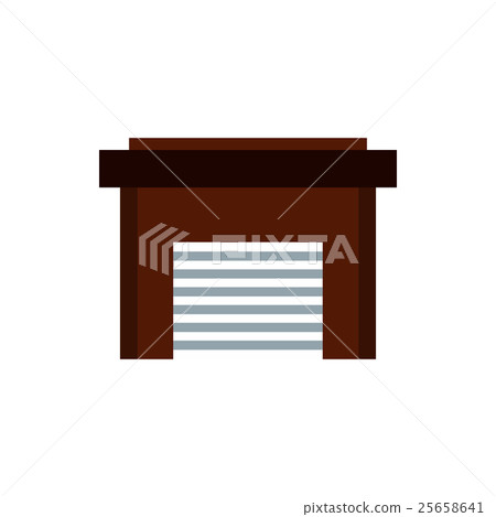 Garage icon, flat style Garage icon, flat style 25658641
