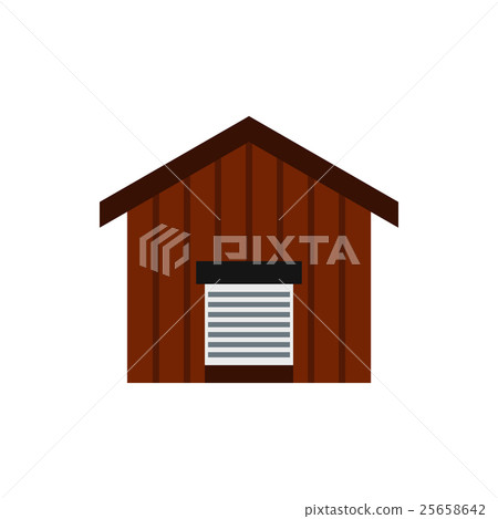 Large barn icon, flat style Large barn icon, flat style 25658642