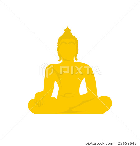 Buddha statue icon, flat style 25658643