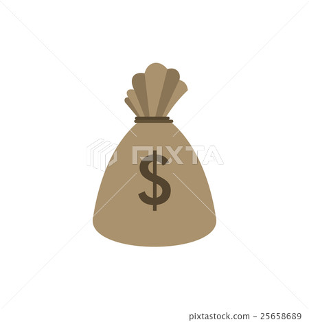 Money bag icon in flat style Money bag icon in flat style 25658689