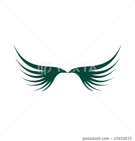 Two green wing icon, flat style - Stock Illustration [25658815] - PIXTA