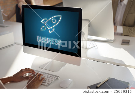 Business Goals Rocketship Target Concept 25659315