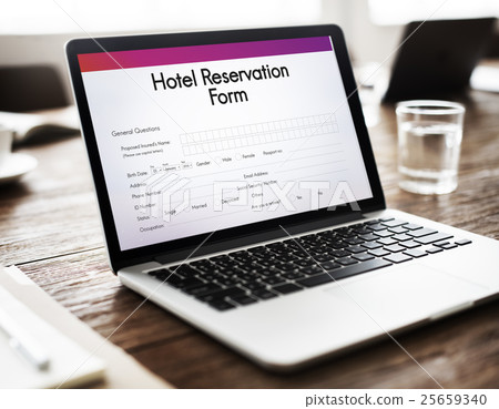 Hotel Booking Reservation Form Concept 25659340