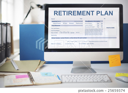 Retirement Plan Form Insurance Financial Concept Retirement Plan Form Insurance Financial Concept 25659374