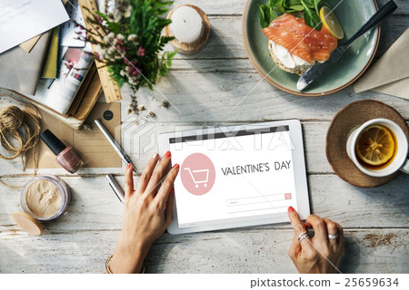 Valentine's Day Shopping Homepage Website Concept 25659634