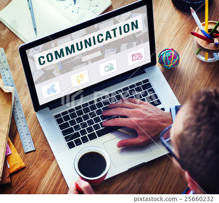 Communication Online Connection Technology Concept Communication Online Connection Technology Concept 25660232