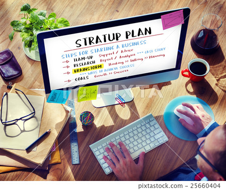 Business Plan Strategy Success Goals Research Concept 25660404