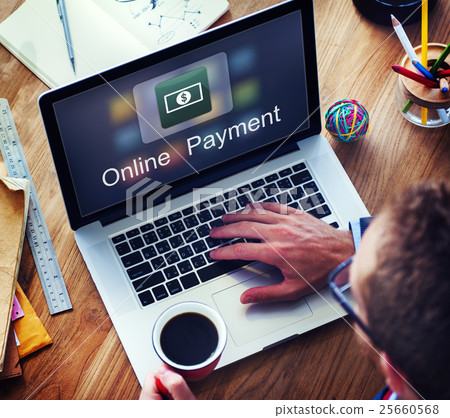 Electronic E-Banking Investment Economics Concept 25660568