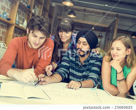 Architect Cafe Casual Brainstorming Meeting Concept 25660685