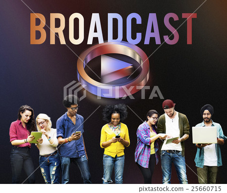 Digital Music Streaming Online Entertainment Media Concept 25660715