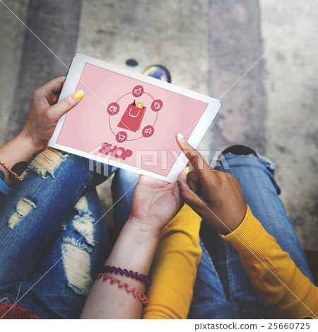 Shopping Online Buy Sale Shopahoslics Concept Shopping Online Buy Sale Shopahoslics Concept 25660725