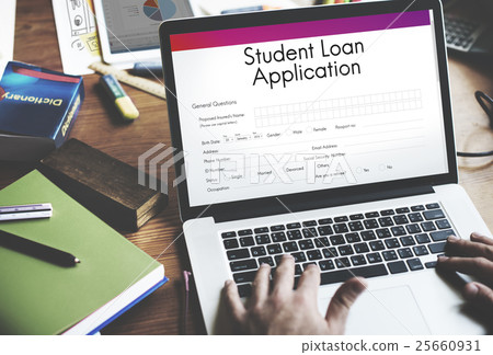 Student Loan Application Form Registration Concept 25660931