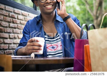 Man Shopping Spending Customer Consumerism Concept 25661076