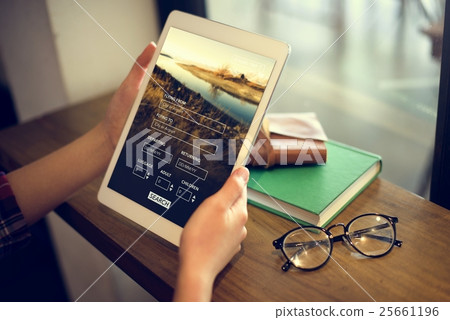 Booking Flight Travel Website Concept 25661196