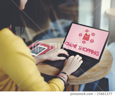 Shopping Online Buy Sale Shopahoslics Concept 25661377