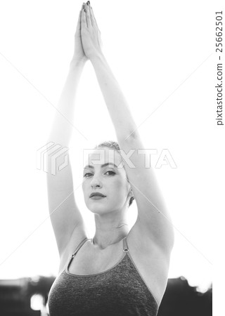 Yoga Exercise Stretching Meditation Concentration Summer Concept 25662501