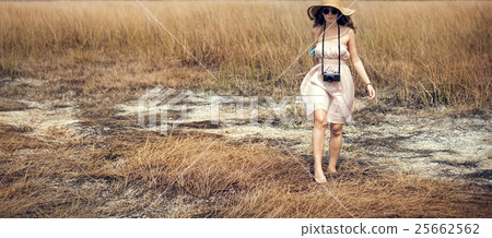 Summer Holiday Vacation Grassland Traveling Relaxation Concept Summer Holiday Vacation Grassland Traveling Relaxation Concept 25662562
