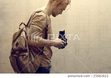 Photographer Camera DSLR Shooting Journalist Concept 25662622