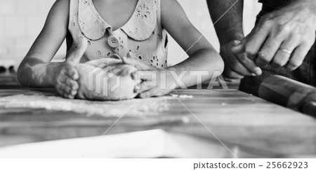 Flour Dessert Cookie Dough Cake Bakery Girl Concept Flour Dessert Cookie Dough Cake Bakery Girl Concept 25662923