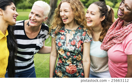 Group of Women Socialize Teamwork Happiness Concept Group of Women Socialize Teamwork Happiness Concept 25663112