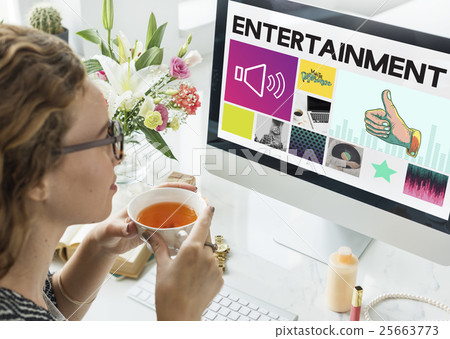 Media Player Audio Entertainment Streaming Concept 25663773